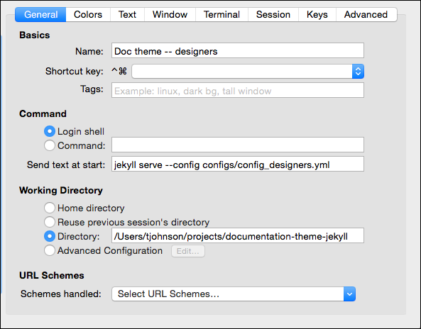 iTerm profile example